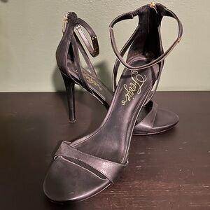 Black Ankle Strap Heels